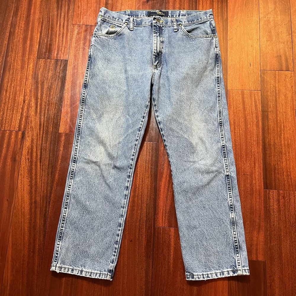 Wrangler Jeans Mens 36x30 (35x29) Blue George Strait Cowboy Cut 1013MGSHD Work